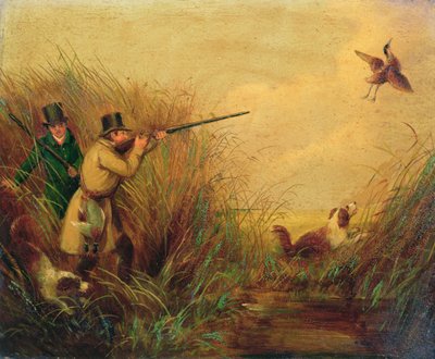 Duck Shooting Amongst Reeds by Samuel John Egbert Jones